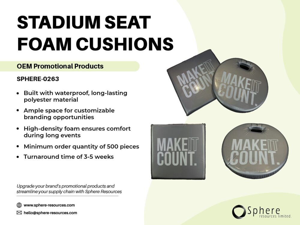 STADIUM SEAT FOAM CUSHIONS SOCIAL GRAPHIC