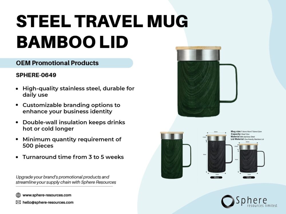 STEEL TRAVEL MUG BAMBOO LID Social Graphic