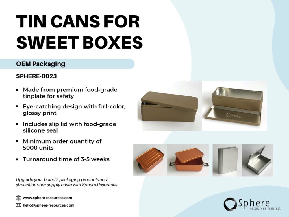 TIN CANS FOR SWEET BOXES