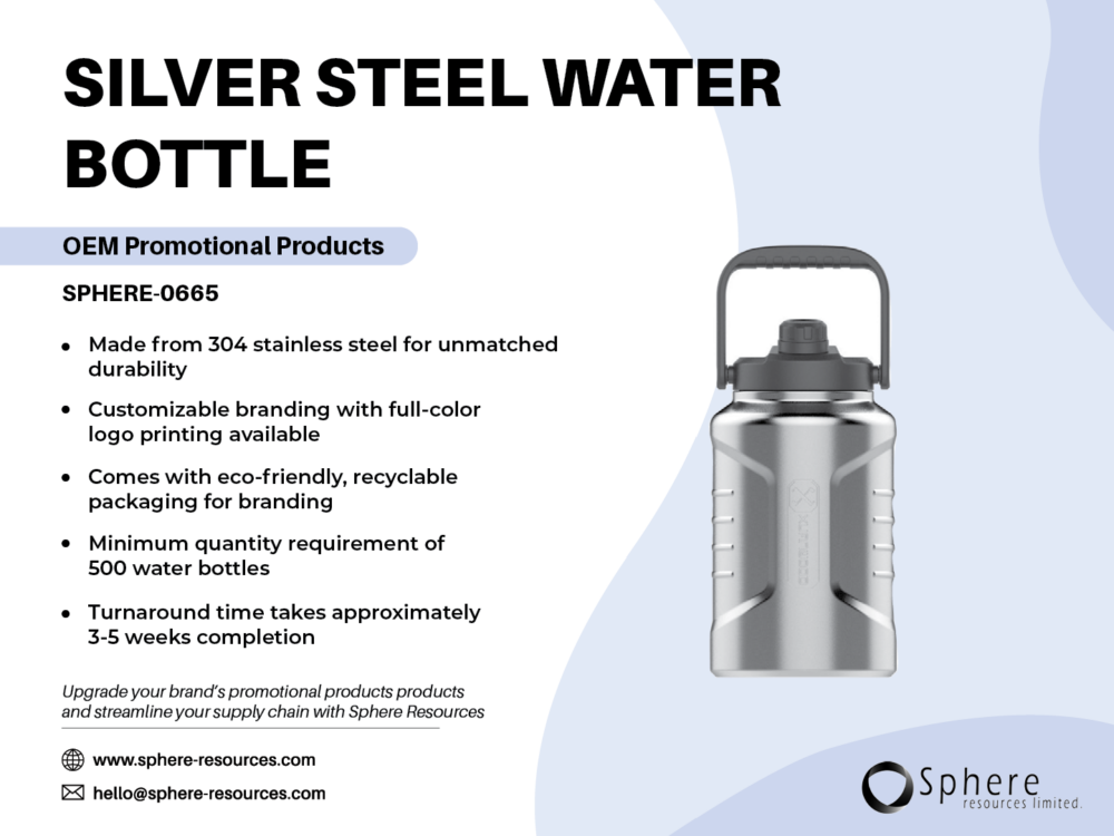 SILVER STEEL WATER BOTTLE Social Graphic