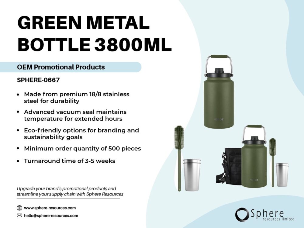 GREEN METAL BOTTLE 3800ML Social Graphic