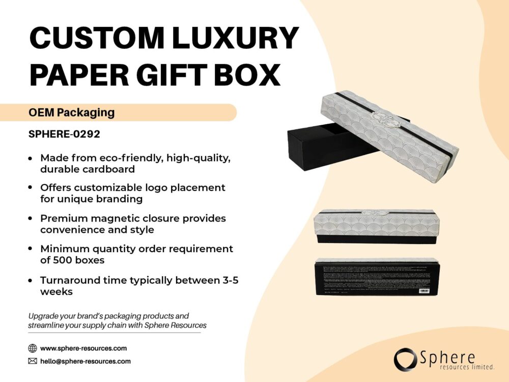 CUSTOM LUXURY PAPER GIFT BOX SOCIAL GRAPHIC