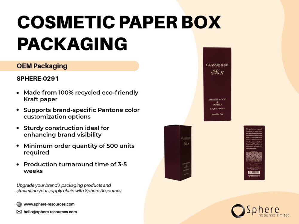 COSMETIC PAPER BOX PACKAGING SOCIAL GRAPHIC