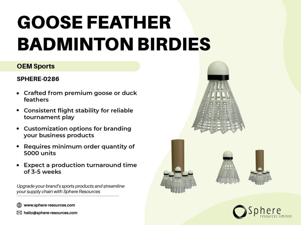GOOSE FEATHER BADMINTON BIRDIES