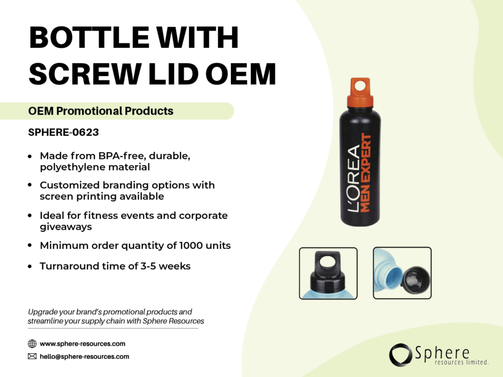 BOTTLE WITH SCREW LID 0EM SOCIAL GRAPHICS
