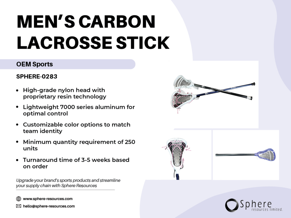 MEN'S CARBON LACROSSE STICK SOCIAL GRAPHIC