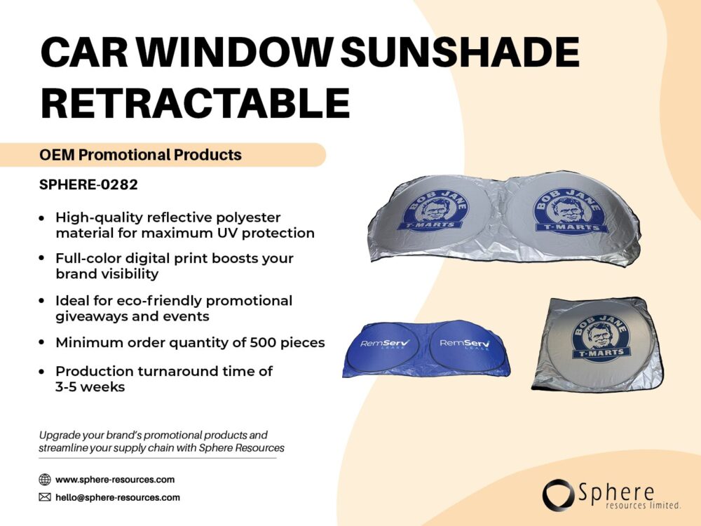 CAR WINDOW SUNSHADE RETRACTABLE SOCIAL GRAPHIC