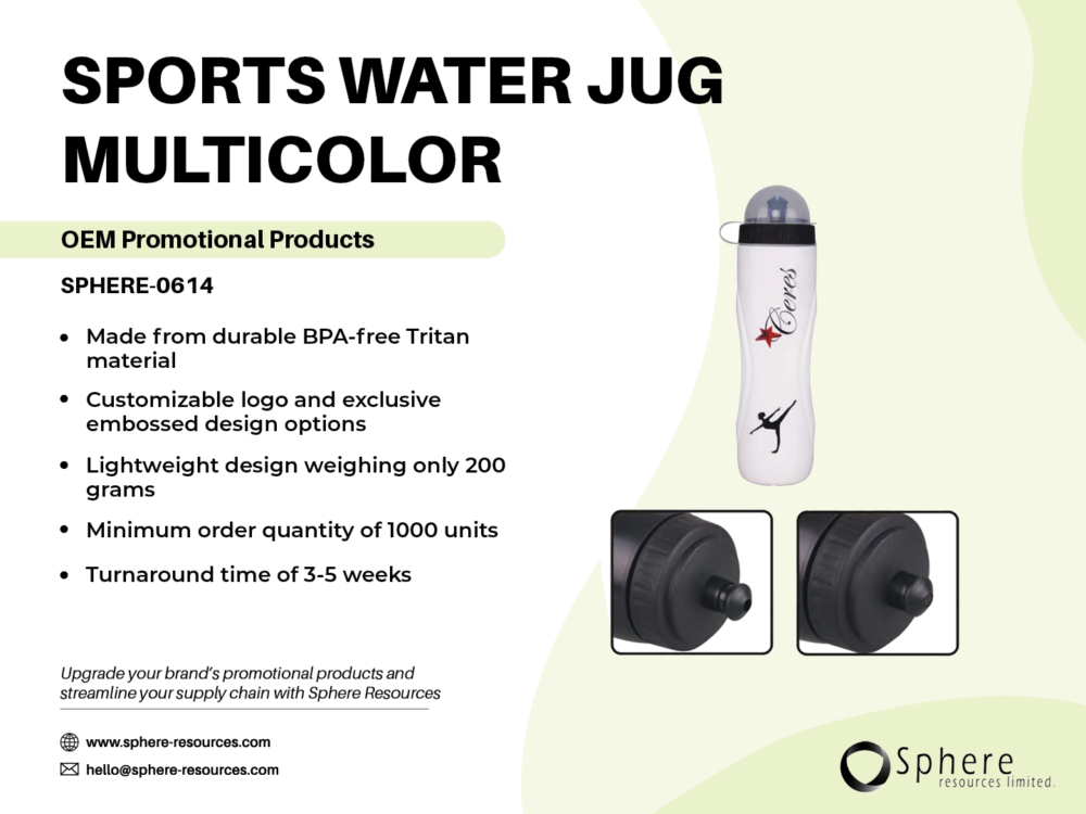 SPORTS WATER JUG MULTICOLOR SOCIAL GRAPHICS