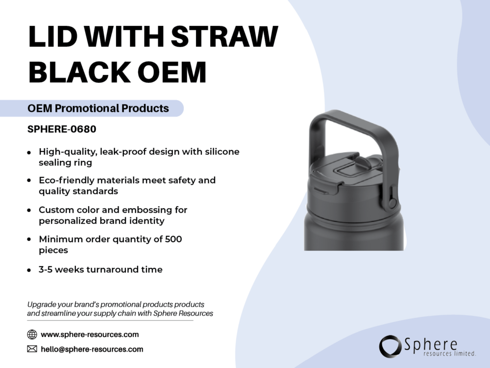 LID WITH STRAW BLACK OEM Social Graphic
