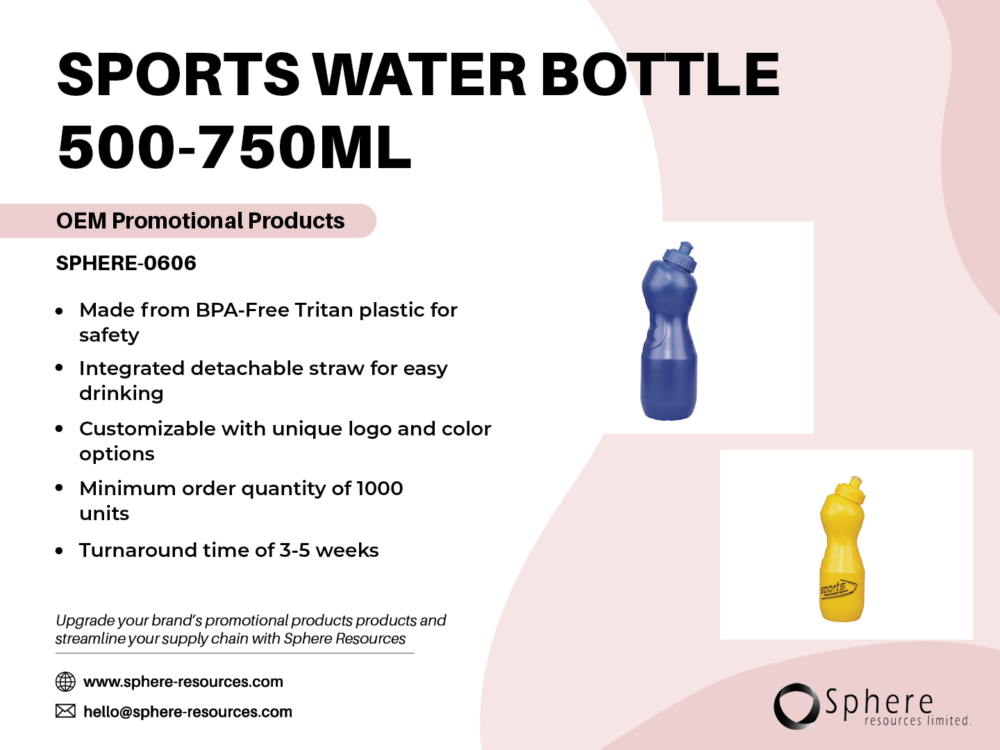 SPORTS WATER BOTTLE 500-750ML SOCIAL GRAPHICS