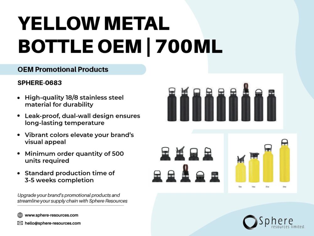 YELLOW METAL BOTTLE OEM | 700ML Social Graphic