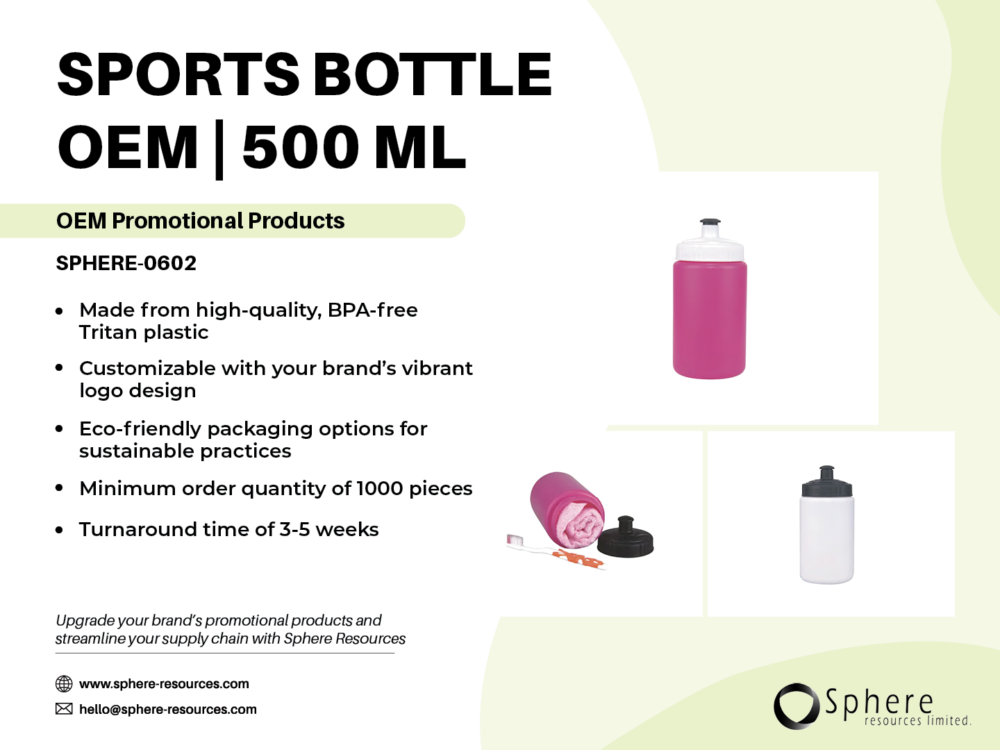 SPORTS BOTTLE OEM 500 ML SOCIAL GRAPHICS