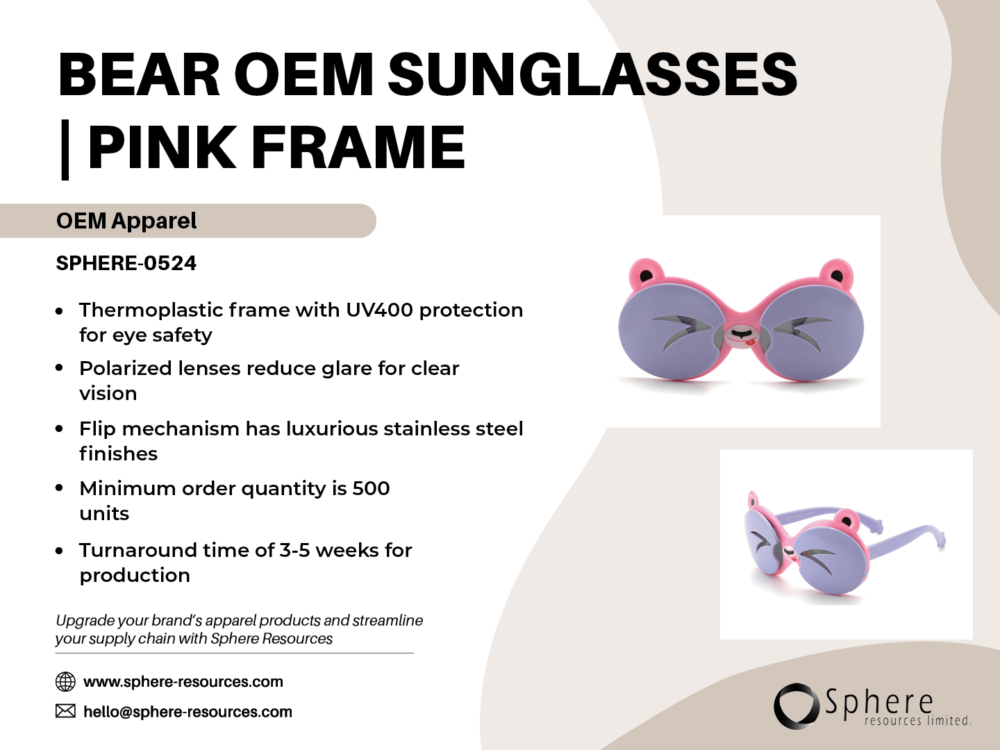 BEAR OEM SUNGLASSES I PINK FRAME SOCIAL GRAPHIC