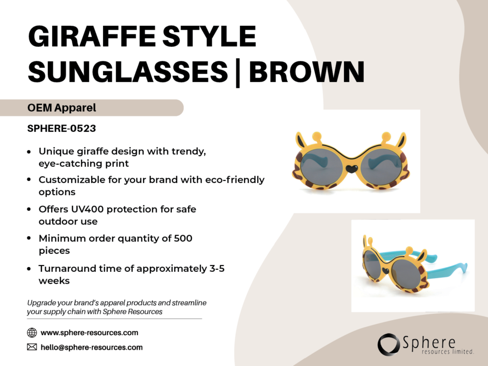 GIRAFFE STYLE SUNGLASSES I BROWN SOCIAL GRAPHIC