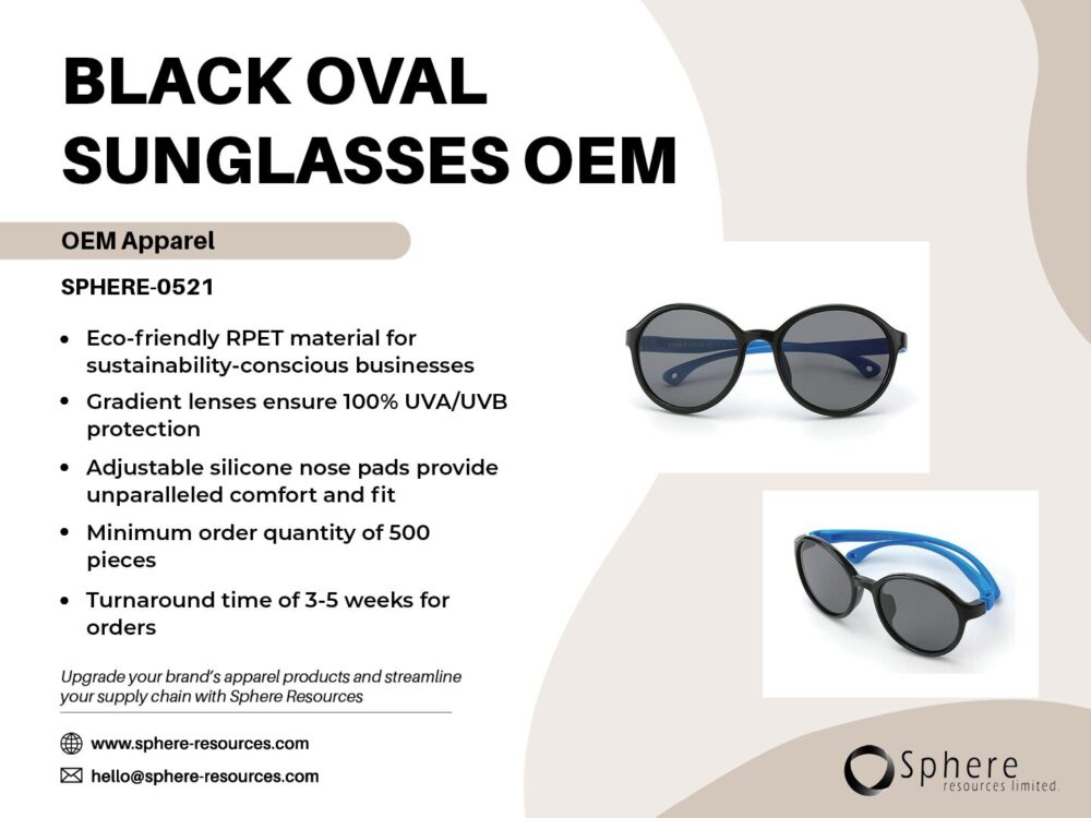 BLACK OVAL SUNGLASSES 0EM SOCIAL GRAPHIC