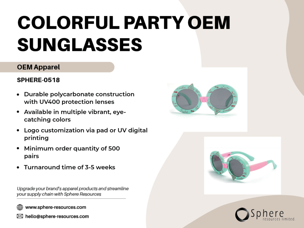 COLORFUL PARTY 0EM SUNGLASSES SOCIAL GRAPHIC