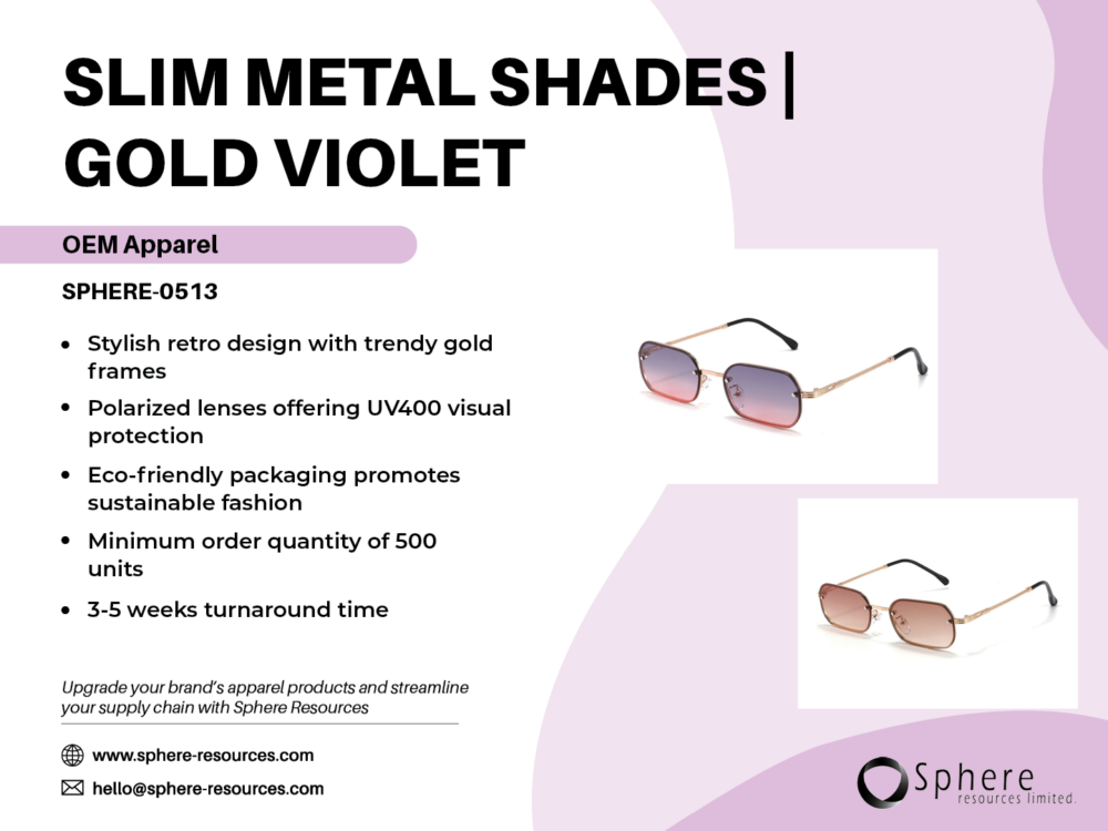 SLIM METAL SHADES I GOLD VIOLET SOCIAL GRAPHIC
