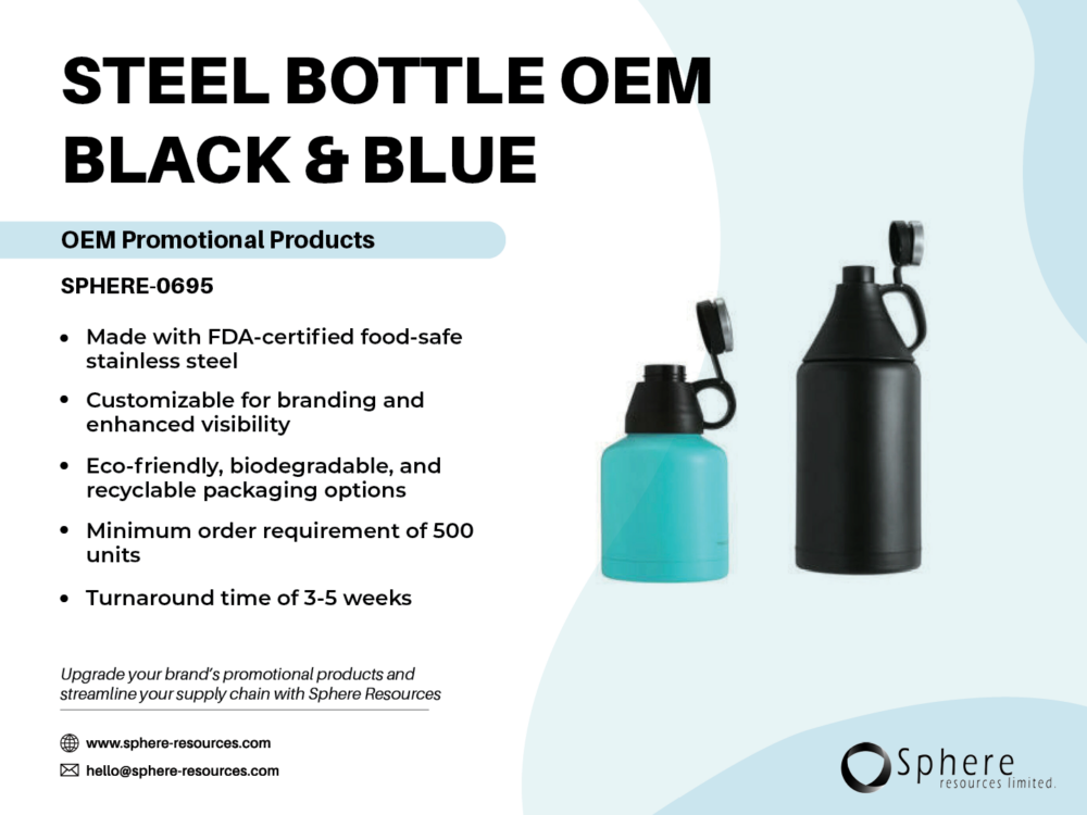 STEEL BOTTLE OEM BLACK BLUE Social Graphic