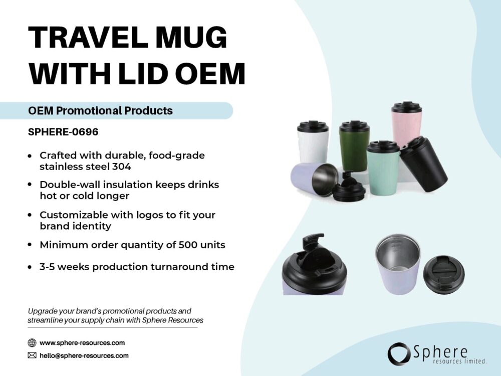 TRAVEL MUG WITH LID OEM Social Graphic