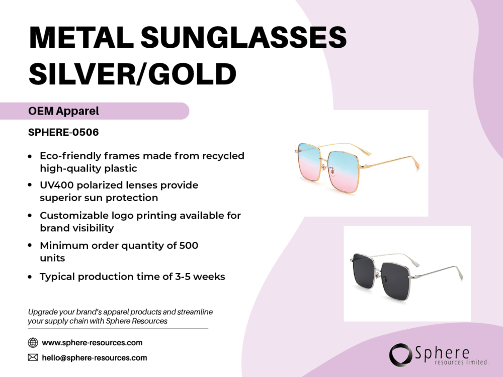 METAL SUNGLASSES SILVER GOLD SOCIAL GRAPHIC