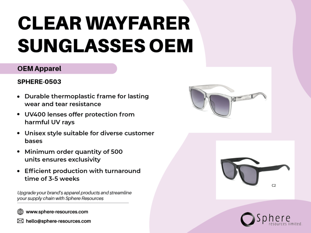 CLEAR WAYFARER SUNGLASSES 0EM SOCIAL GRAPHIC