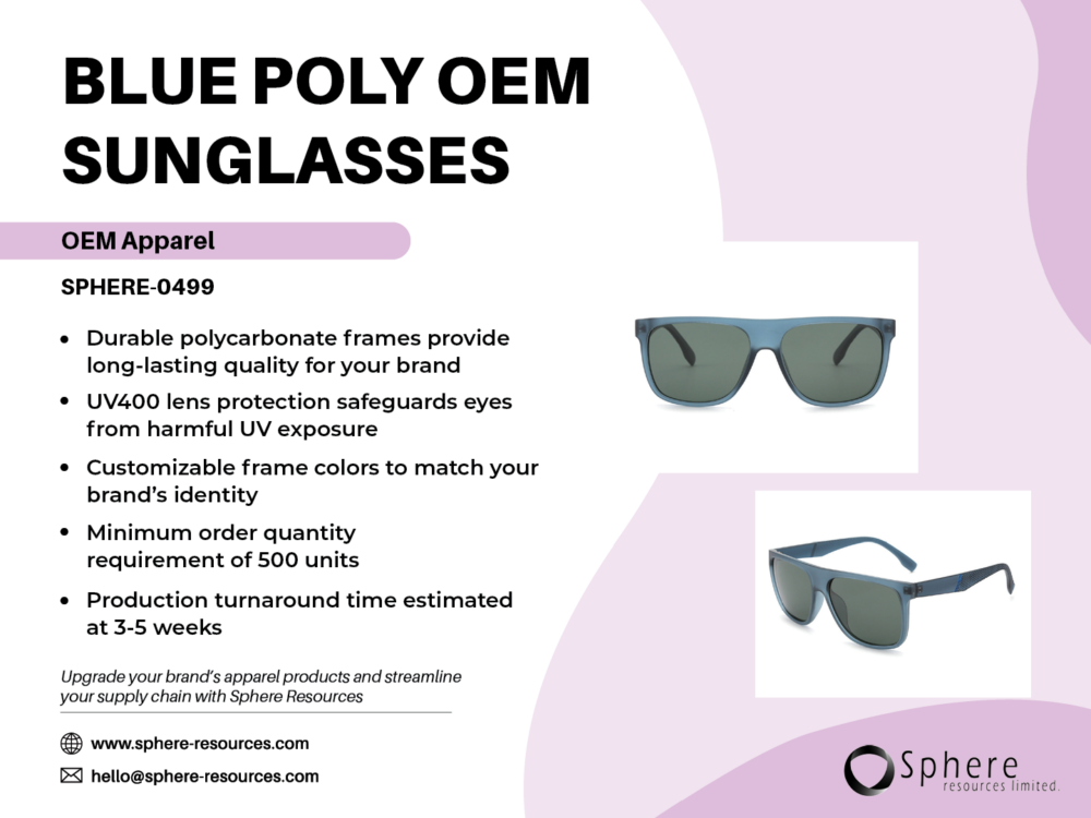 BLUE POLY OEM SUNGLASSES SOCIAL GRAPHIC
