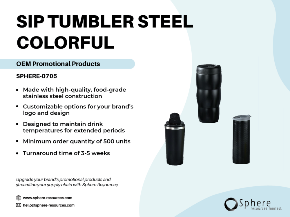 SIP TUMBLER STEEL COLORFUL Social Graphic