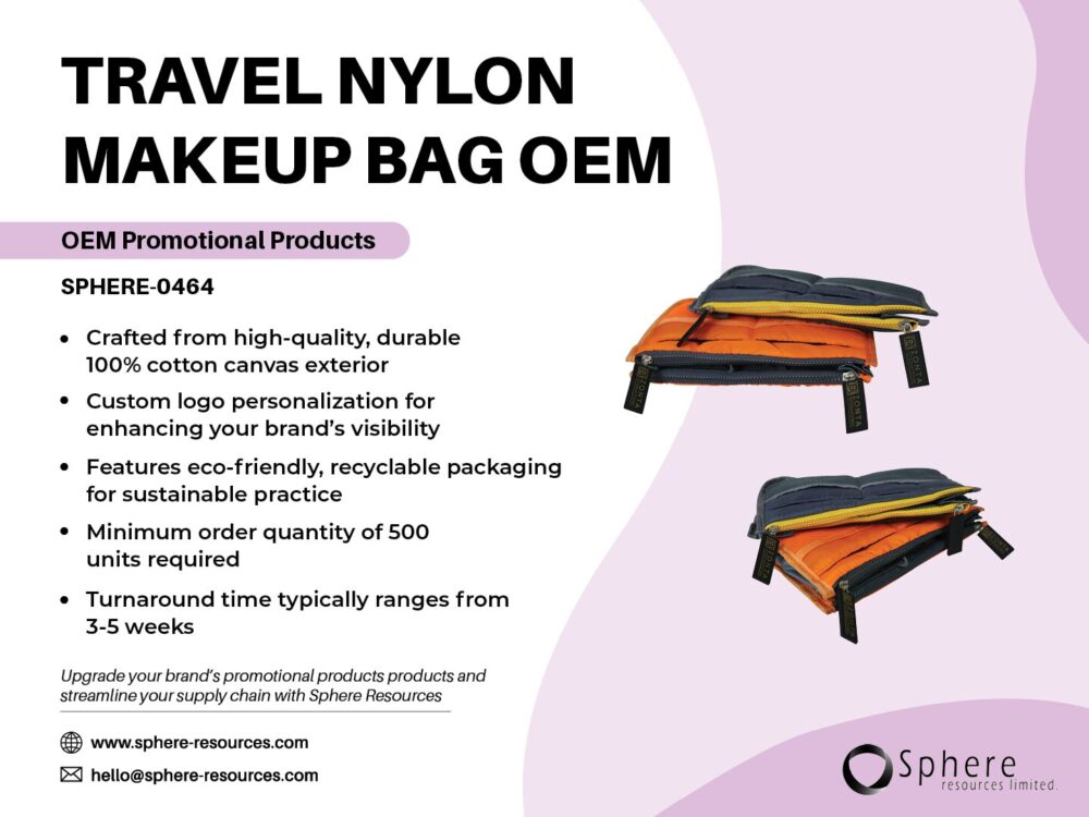 TRAVEL NYLON MAKEUP BAG 0EM SOCIAL GRAPHIC