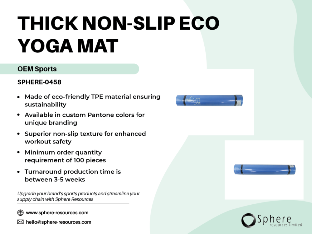 THICK NON-SLIP ECO YOGA MAT SOCIAL GRAPHIC