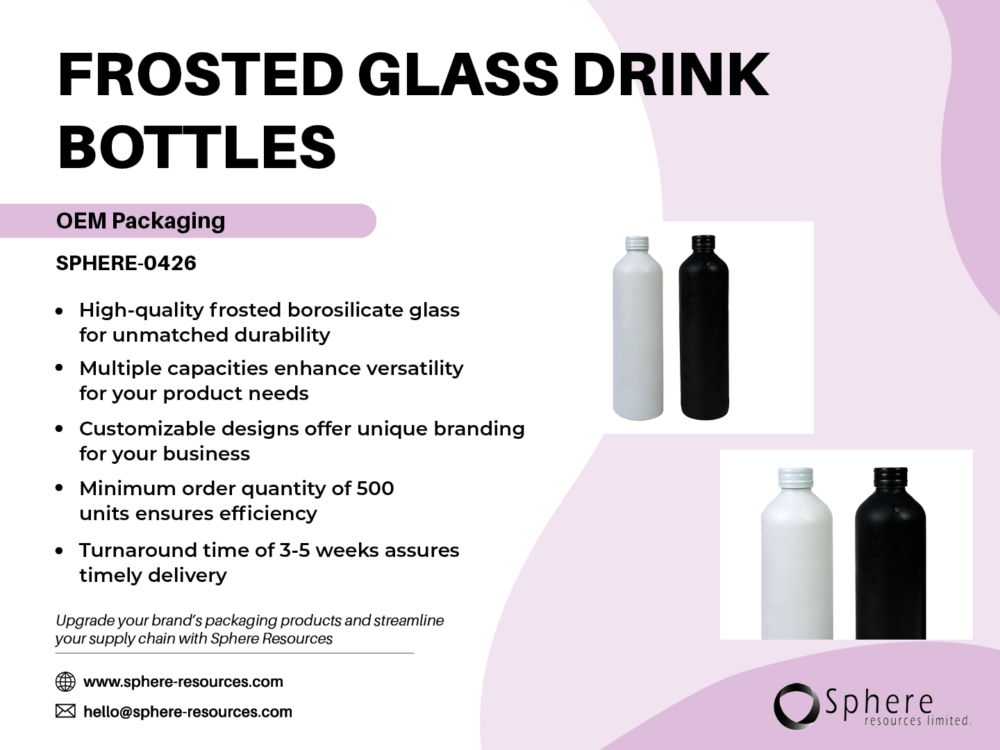 FROSTED GLASS DRINK BOTTLES SOCIAL GRAPHIC