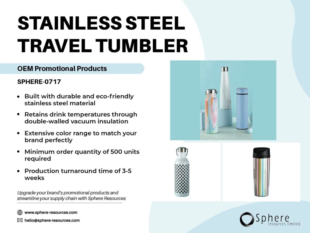STAINLESS STEEL TRAVEL TUMBLER Social Graphic