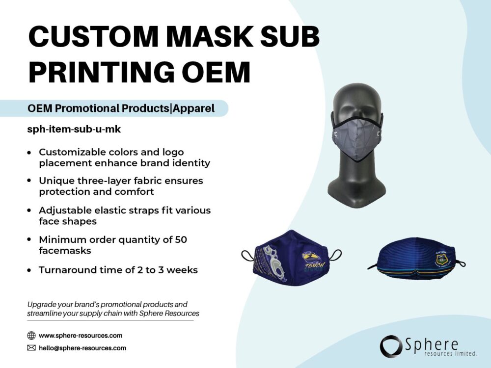 CUSTOM MASK SUB PRINTING OEM social graphic