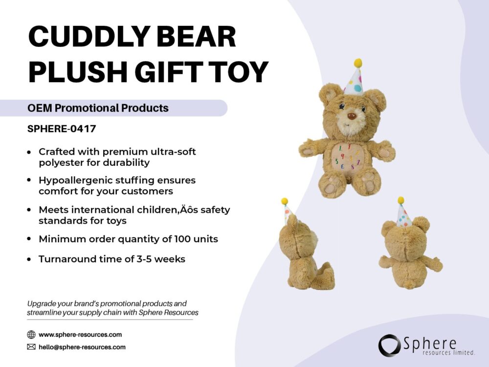 CUDDLY BEAR PLUSH GIFT TOY SOCIAL GRAPHIC