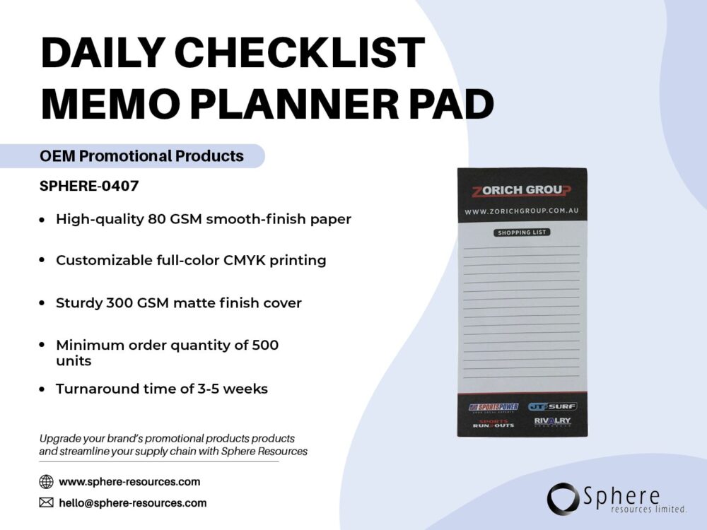DAILY CHECKLIST MEM0 PLANNER PAD SOCIAL GRAPHIC