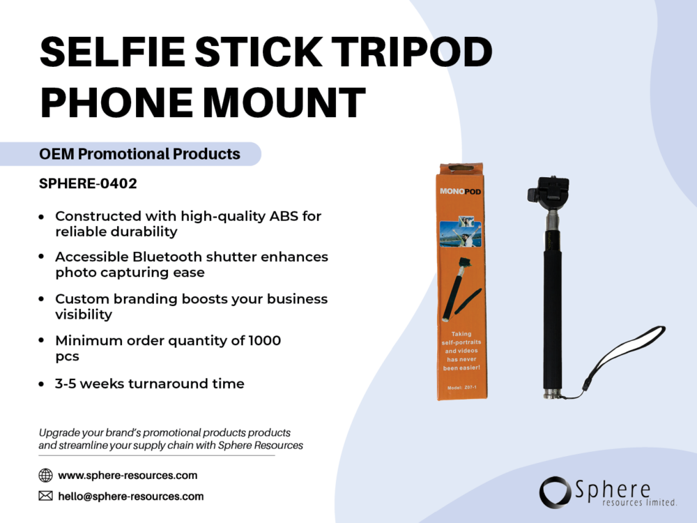 SELFIE STICK TRIPOD PHONE MOUNT SOCIAL GRAPHIC