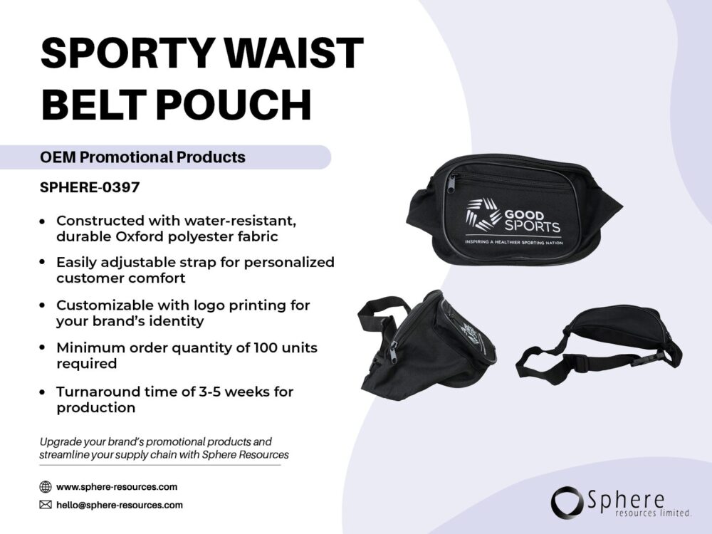 SPORTY WAIST BELT POUCH SOCIAL GRAPHIC