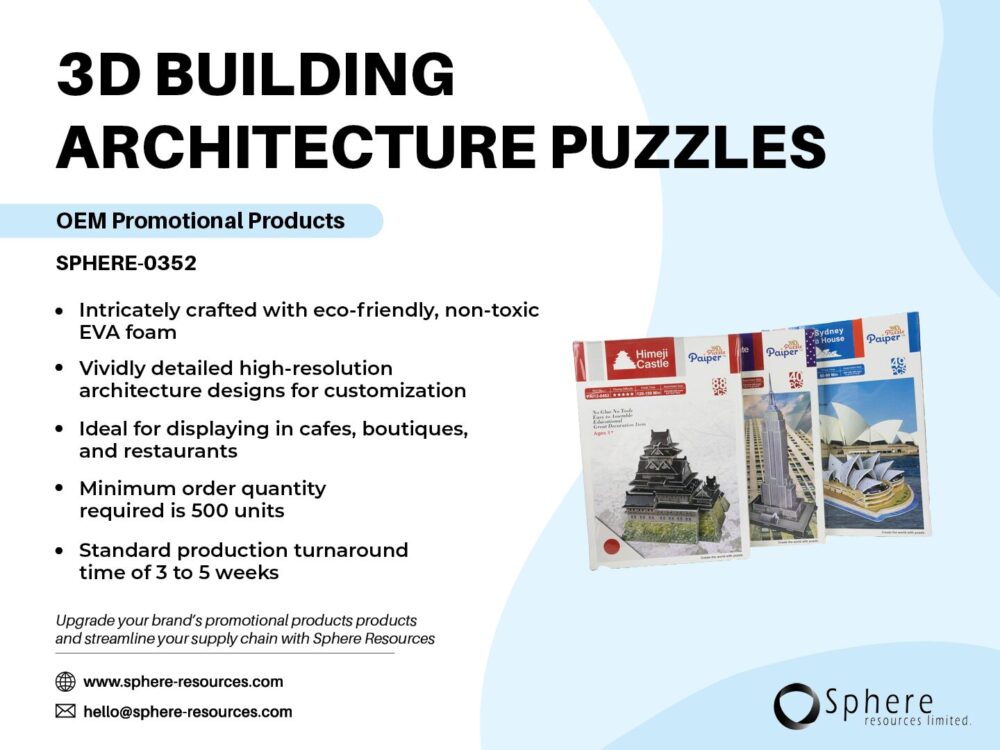 3D BUILDING ARCHITECTURE PUZZLES SOCIAL GRAPHIC