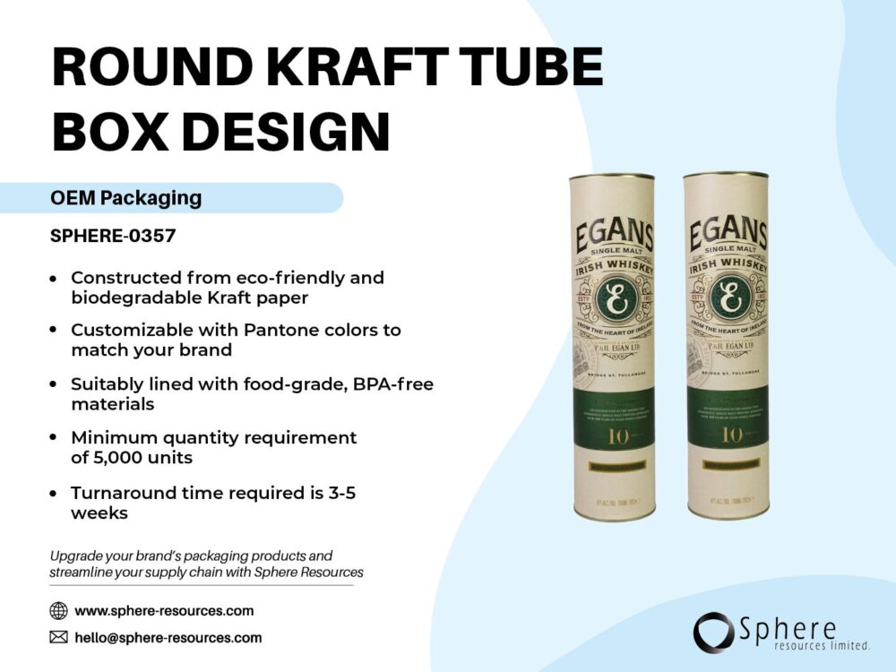 ROUND KRAFT TUBE BOX DESIGN SOCIAL GRAPHIC