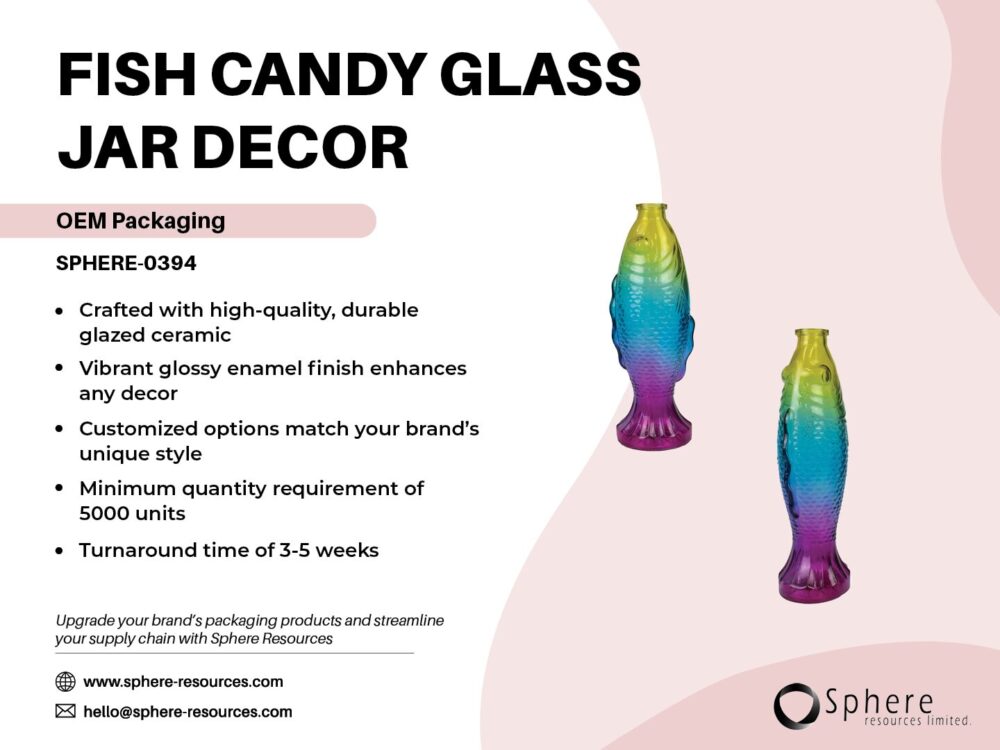 FISH CANDY GLASS JAR DECOR SOCIAL GRAPHIC