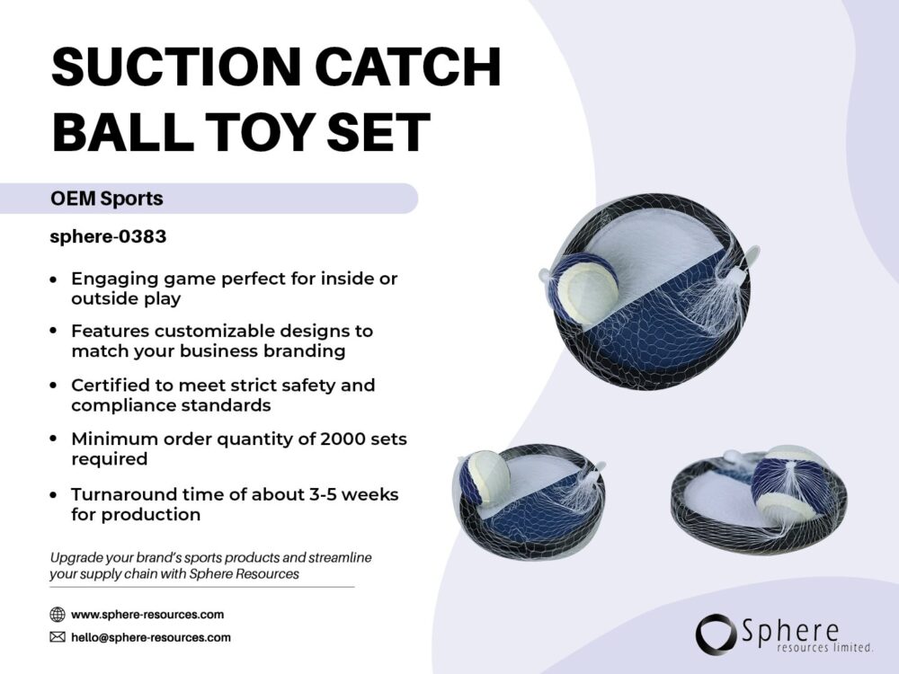 SUCTION CATCH BALL TOY SET SOCIAL GRAPHIC