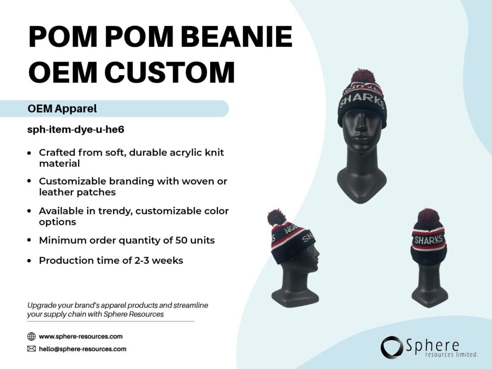 POM POM BEANIE OEM CUSTOM social graphic