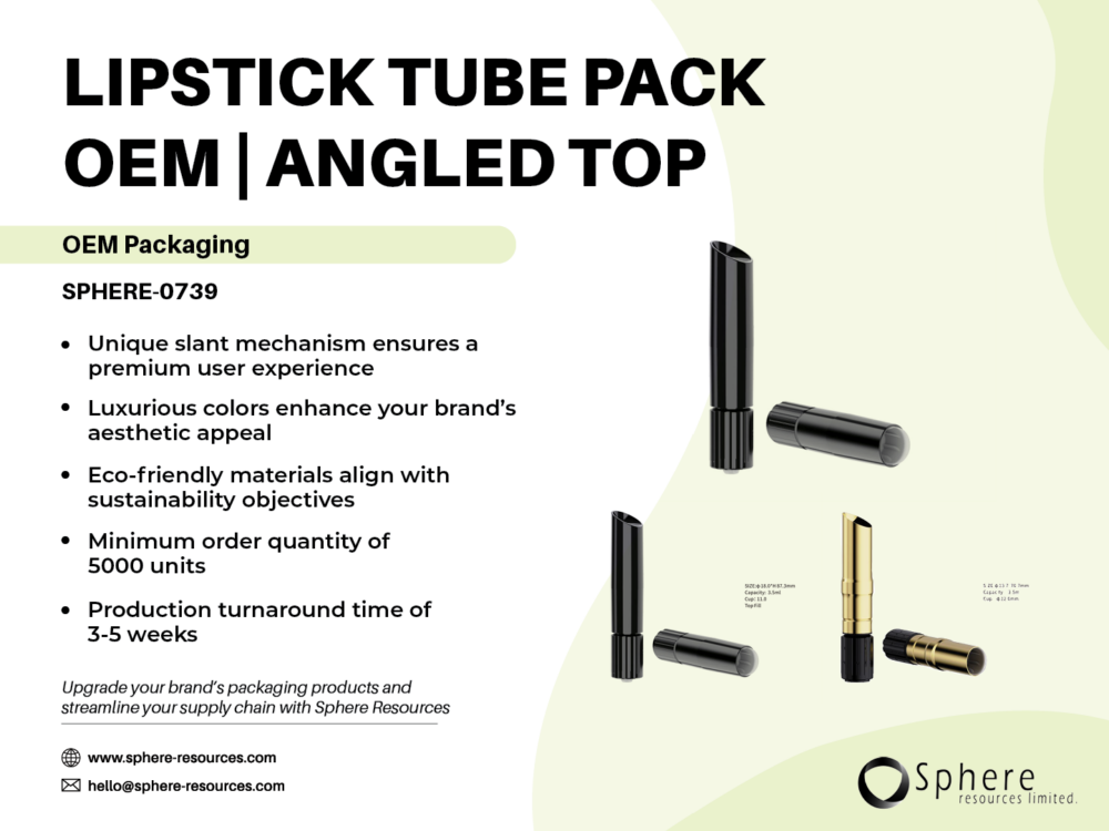 LIPSTICK TUBE PACK OEM | ANGLED TOP Social Graphic