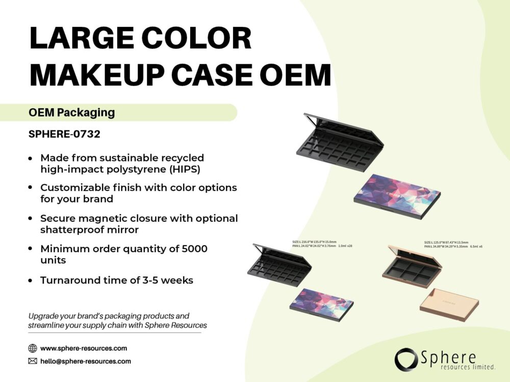 LARGE COLOR MAKEUP CASE OEM Social Graphic