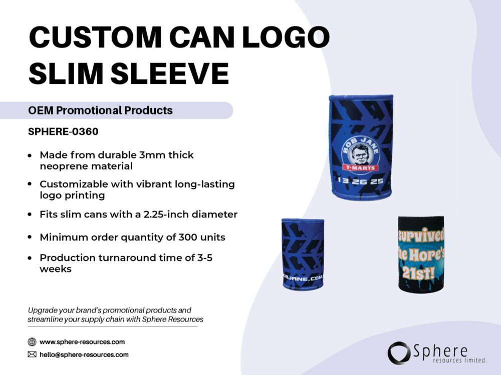 CUSTOM CAN LOGO SLIM SLEEVE SOCIAL GRAPHIC