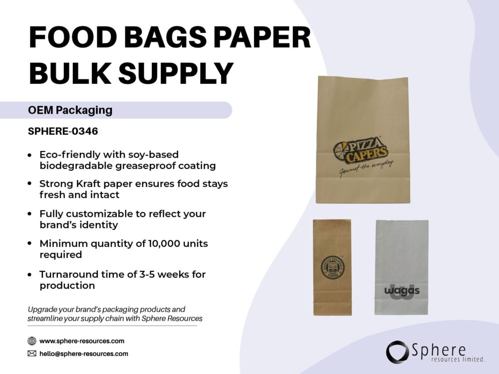 FOOD BAGS PAPER BULK SUPPLY SOCIAL GRAPHIC