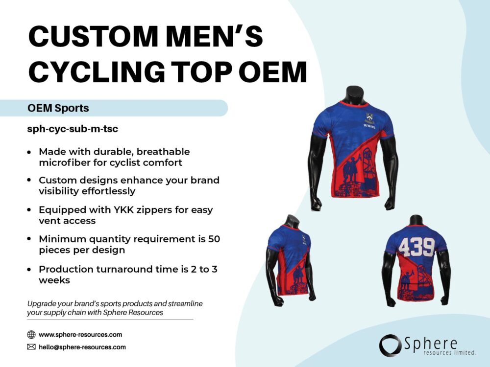 CUSTOM MEN'S CYCLING TOP OEM social graphic
