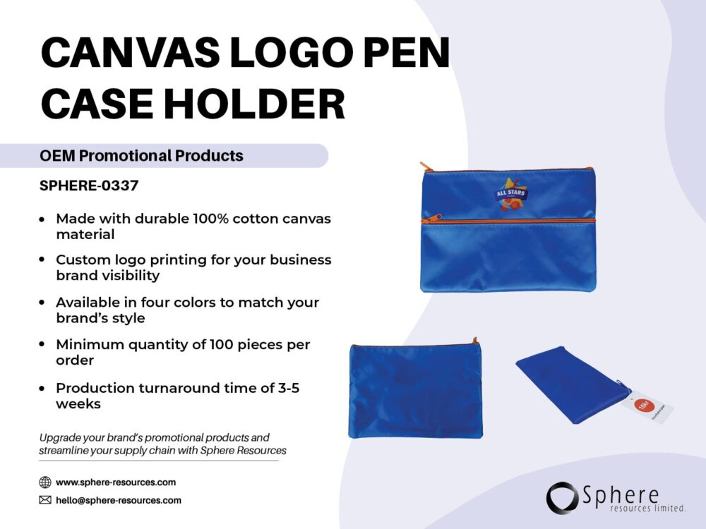 CANVAS LOGO PEN CASE HOLDER SOCIAL GRAPHIC