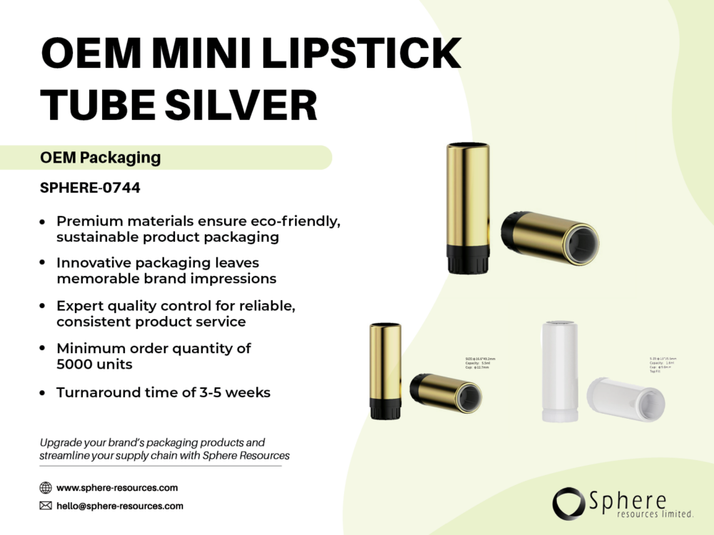 OEM MINI LIPSTICK TUBE SILVER Social Graphic