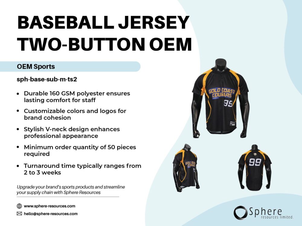 BASEBALL JERSEY TWO-BUTTON OEM social graphic