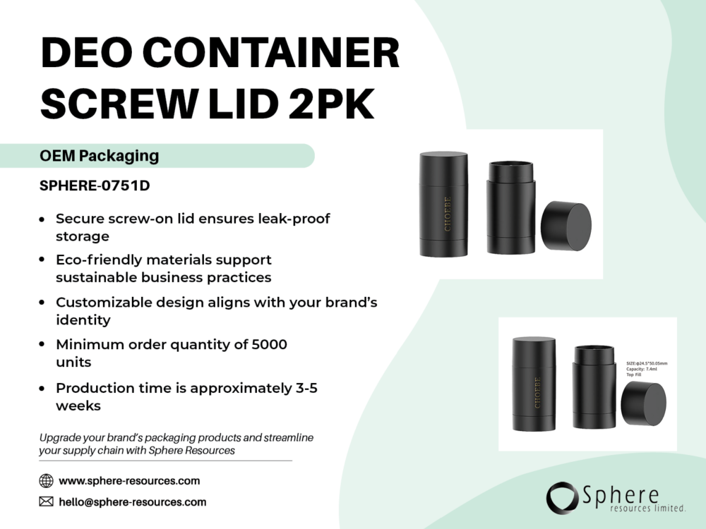 DEO CONTAINER SCREW LID 2PK Social Graphic